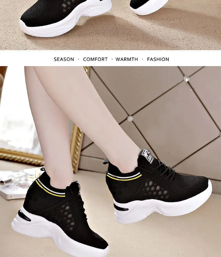 Women's Breathable Hollow Platform Sneakers