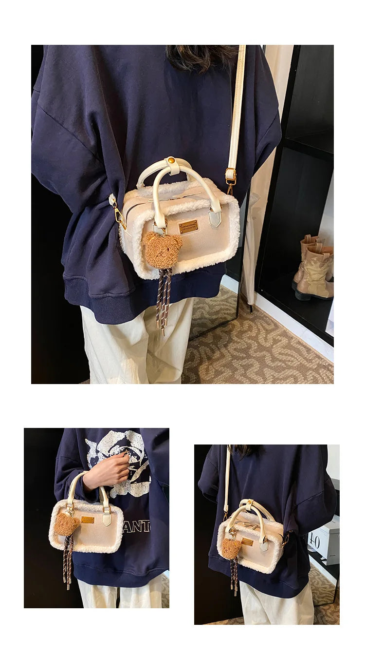Plush Crossbody Bags for Women Shoulder Bags Versatile Purse and Handbags Designer Bag Female Bags Сумка Женская Bolsos Mujer