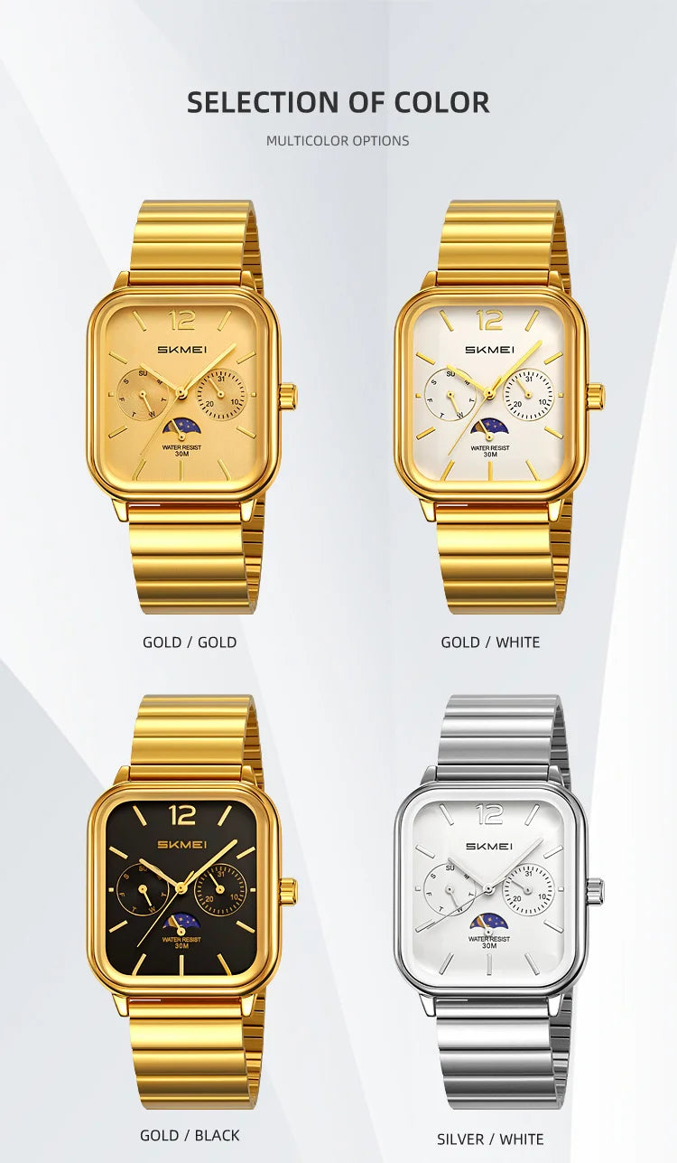 SKMEI Men's Luxury Business Quartz Watch | Waterproof Calendar Week Display Casual Wristwatch