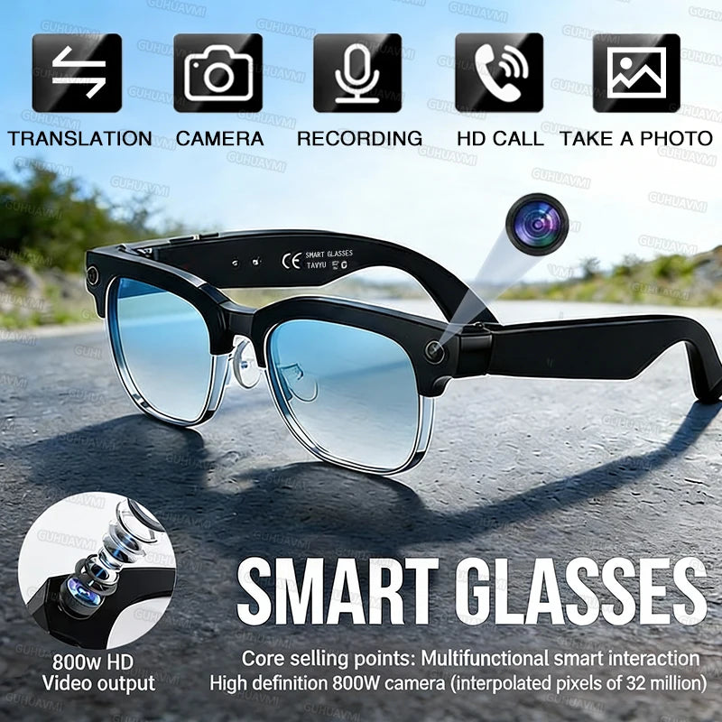 2026 800W Dual-Lens AI Smart Glasses — 4K HD, AI Translation, Bluetooth 5.3 & ChatGPT