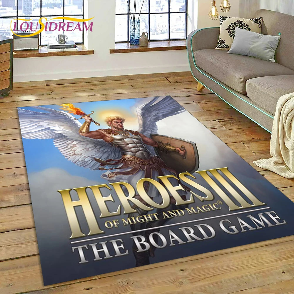 Heroes of Might & Magic Retro Gaming Rug – Non-Slip Floor Mat for Living Room, Bedroom & Sofa, 27 Designs & 9 Sizes