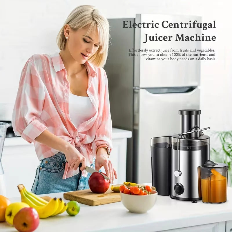 Multifunctional Juicer Blender & Food Processor — 3" Wide Mouth, Easy Clean, High Juice Yield