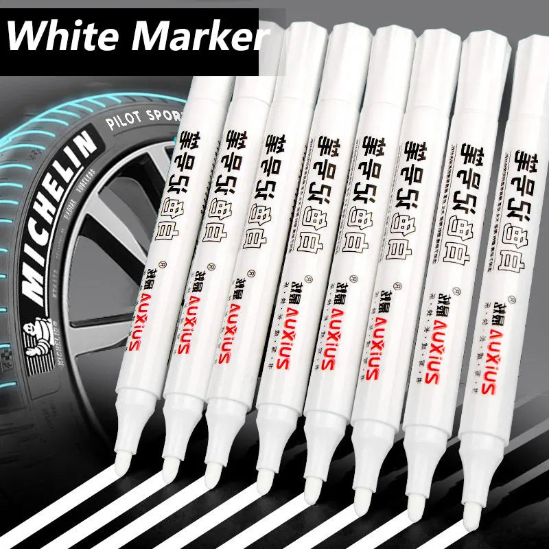Write on Anything. — White Oily Waterproof Marker Pens | 2.0mm Tip, DIY Graffiti, Sketching & Art Markers, 1, 3 & 5 Pack