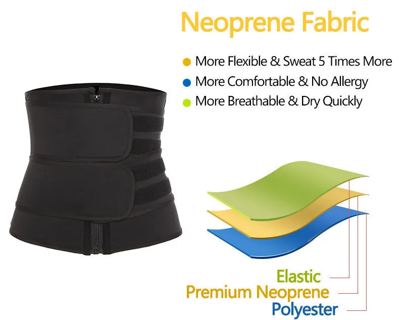 Waist Trainer Sweat Belt — Slimming Cincher for Workouts & Everyday Wear