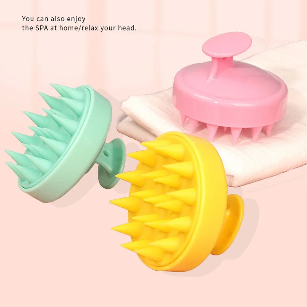 Silicone Scalp Massage Comb — Hair Growth Shampoo Brush