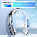Lenovo 8000mAh Bladeless Neckband Fan — Digital Display USB Rechargeable Portable Neck Air Cooler