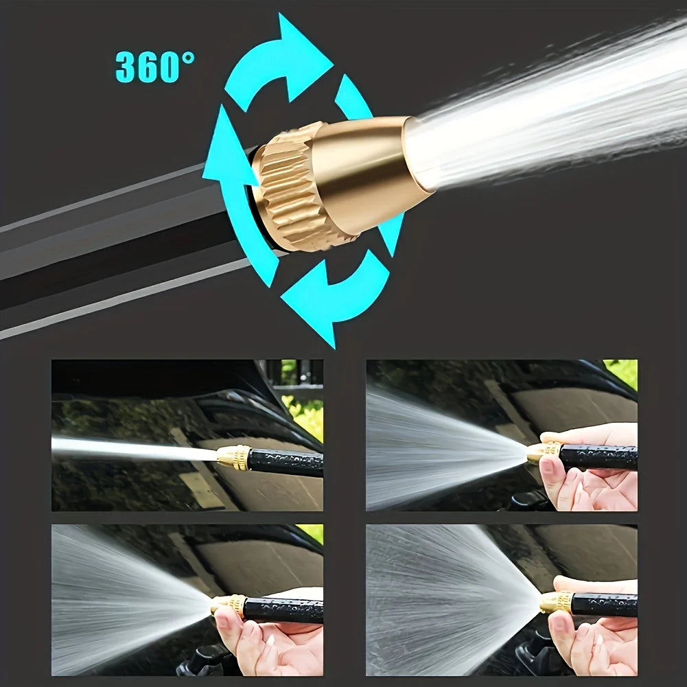 Expandable Magic Garden Hose with Spray Gun – Anti-UV Rubber, Anti-Kink, 25–150 ft, Car Wash & Outdoor Watering