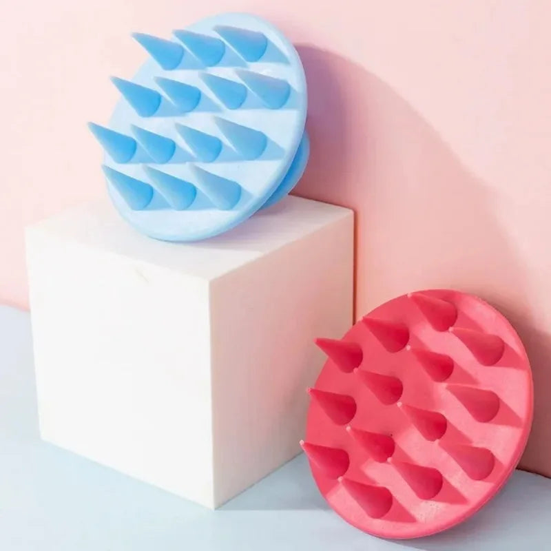 Silicone Scalp Massager Shampoo Brush — Deep Cleansing Hair Growth Tool