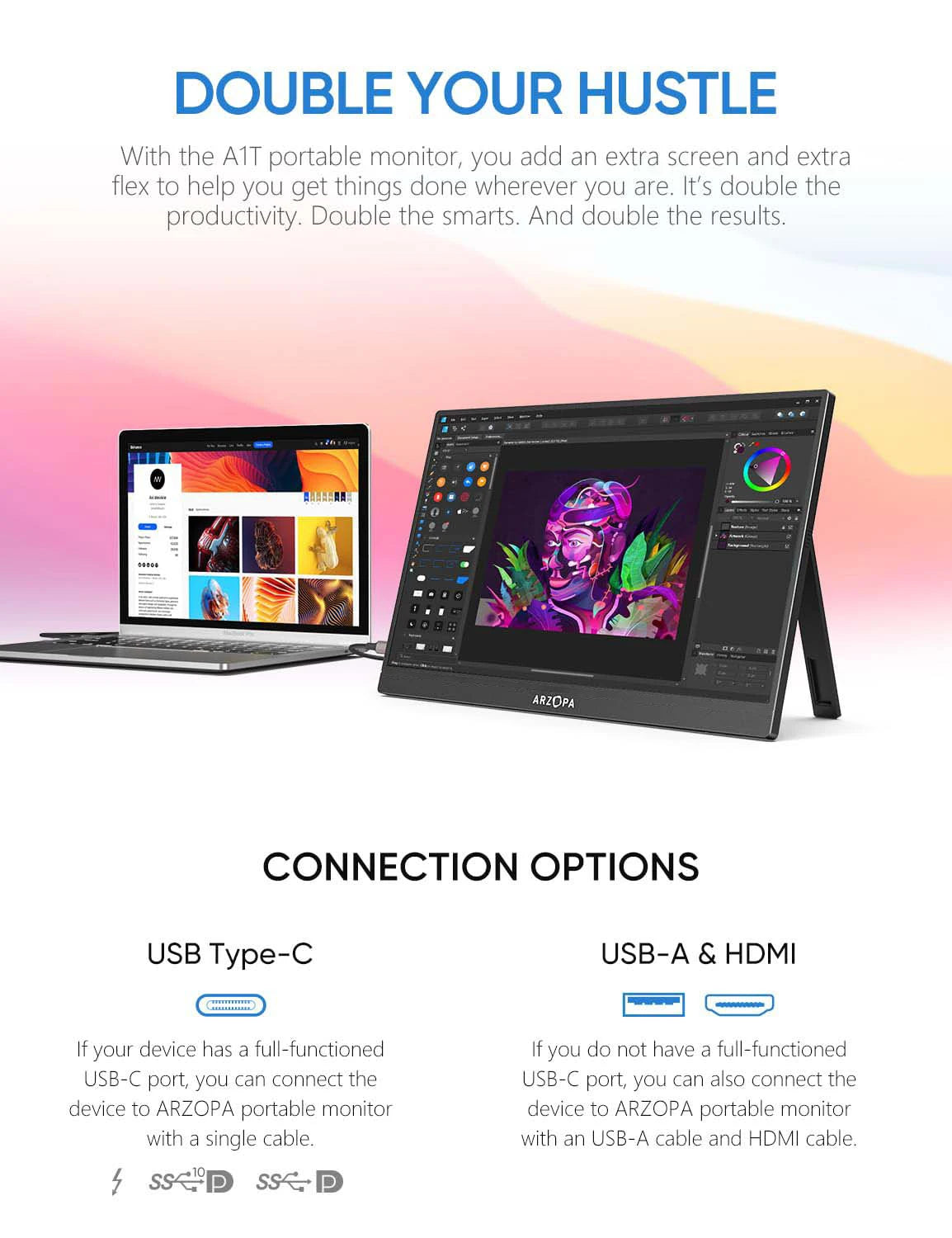 15.6-Inch Portable Touchscreen Monitor – Full HD IPS