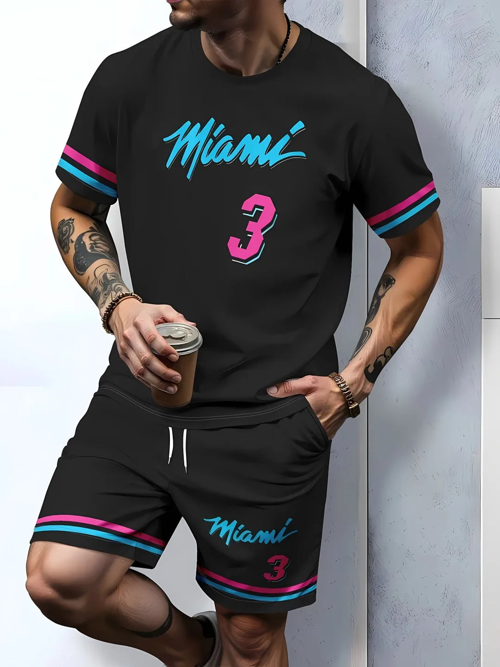 Men's Casual Breathable Short-Sleeve T-Shirt & Shorts Set – Summer Sports Two-Piece