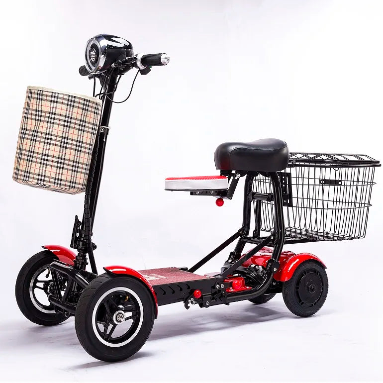 4-Wheel Mobility Scooter for Seniors, Foldable Electric Travel Scooter