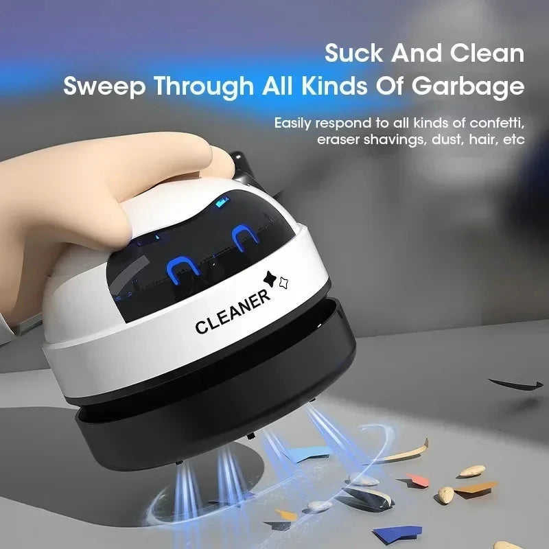 Desk & Table USB Mini Handheld Vacuum Cleaner – Desktop Crumb & Pencil Dust Sweeper for Home & Office