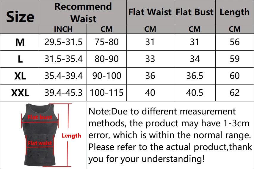 Men's Slimming Compression Waist Trainer Tank Top