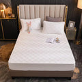 Crystal Velvet Quilted Mattress Cover – Warm Plush Fitted Sheet, Queen & King, No Pillowcase