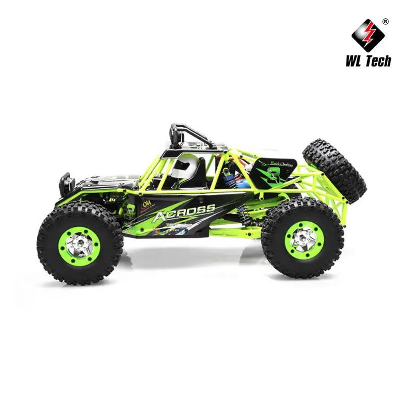 WLtoys 12428 1:12 Scale 4WD RC Racing Car – 50KM/H Alloy Off-Road Climbing Truck with LED Lights