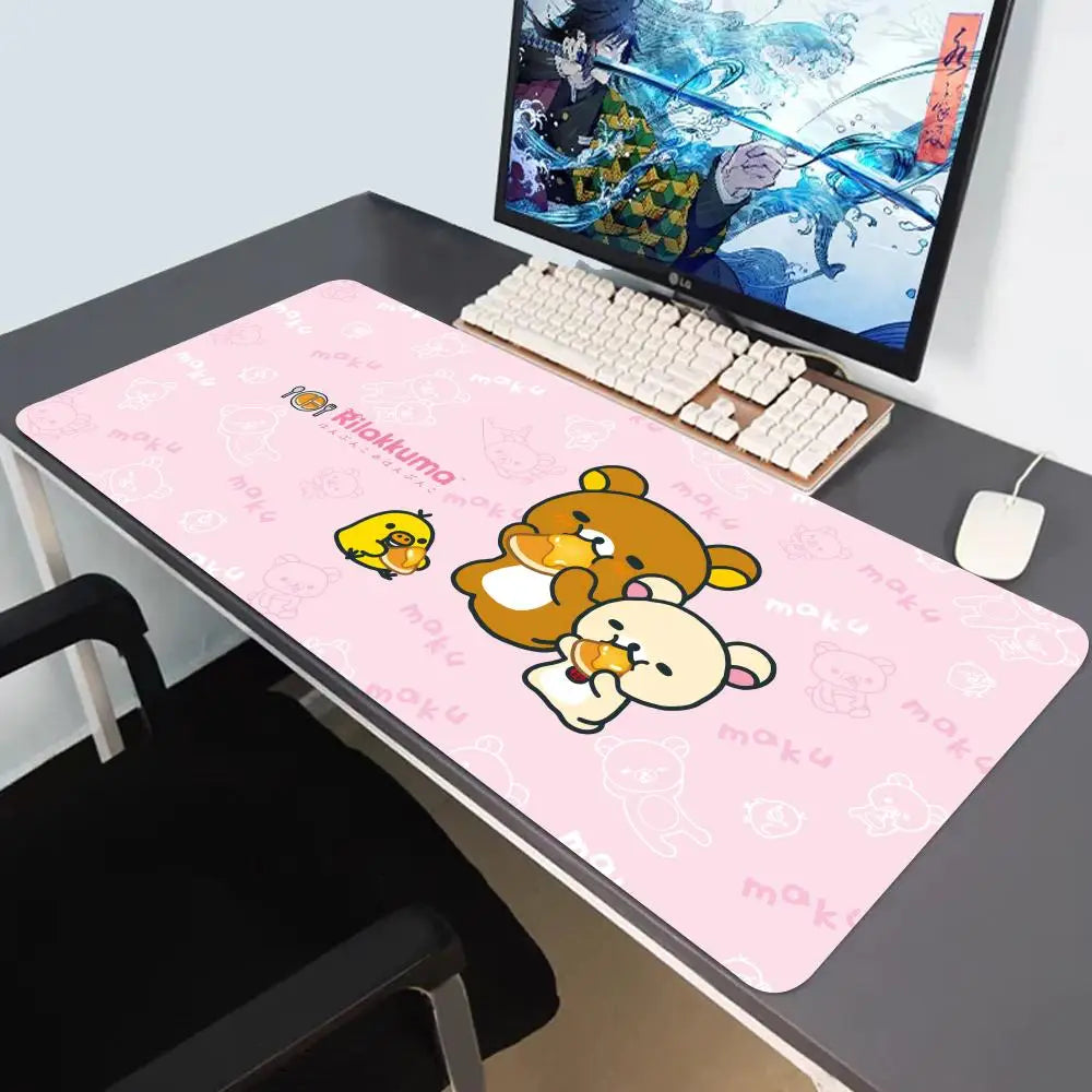 Rilakkuma Anime Gaming Mouse Pad — Large Non-Slip Desk Mat