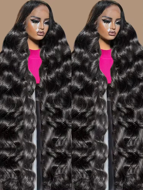 200% 46 40 Inch 13X6 HD Transparent Body Wave Lace Frontal Wig Loose Wave 13X513X7 HD Lace Front Human Hair Wigs For Black Women