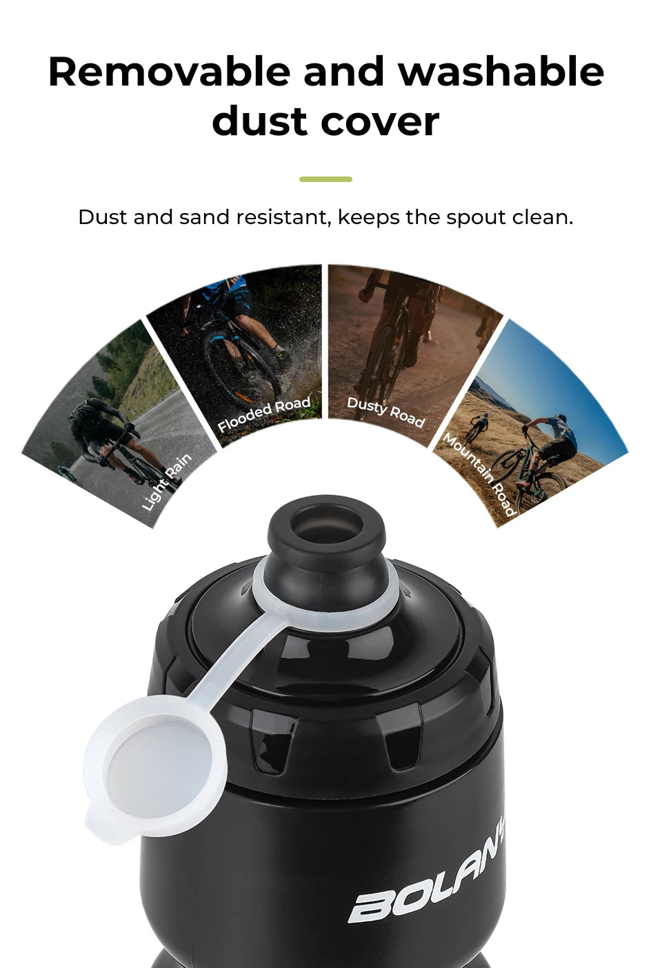 BOLANY 750ml Sports Cycling Squeeze Water Bottle – Lightweight Portable Outdoor Kettle with Lid