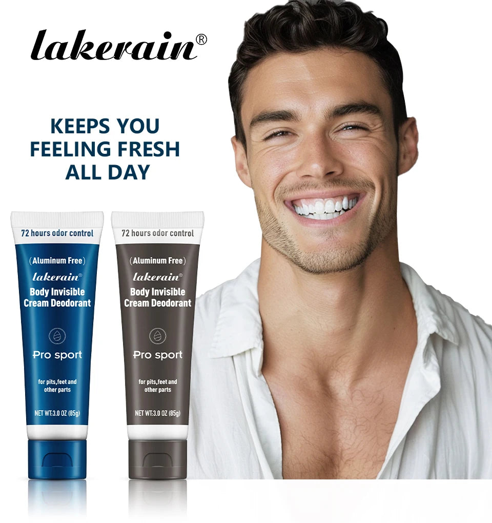 72h Invisible Deodorant Cream for Men 85g – Aluminum-Free
