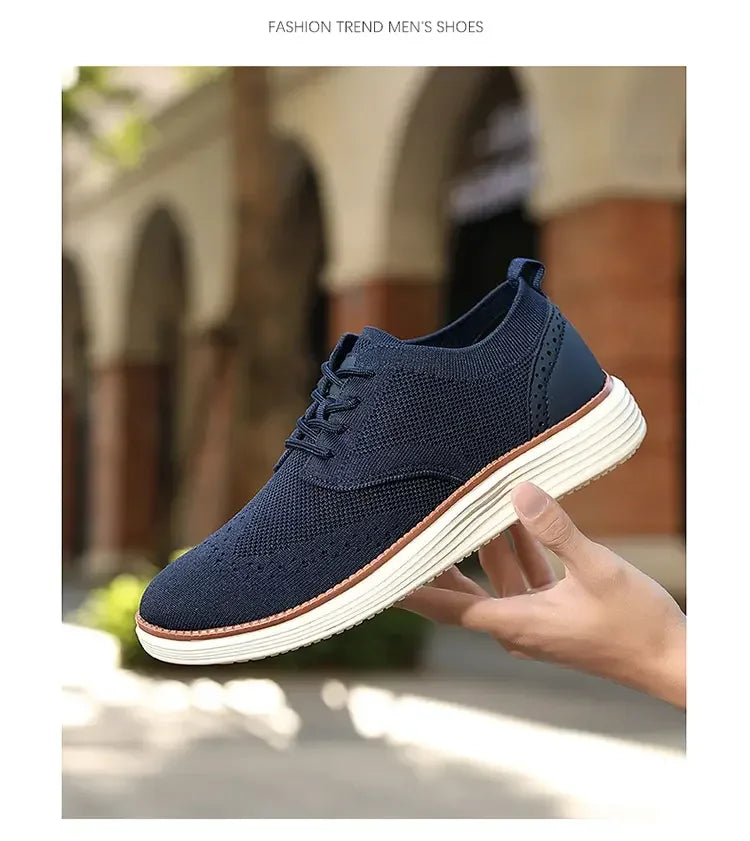 Men's Air Mesh Lace-Up Walking Shoes