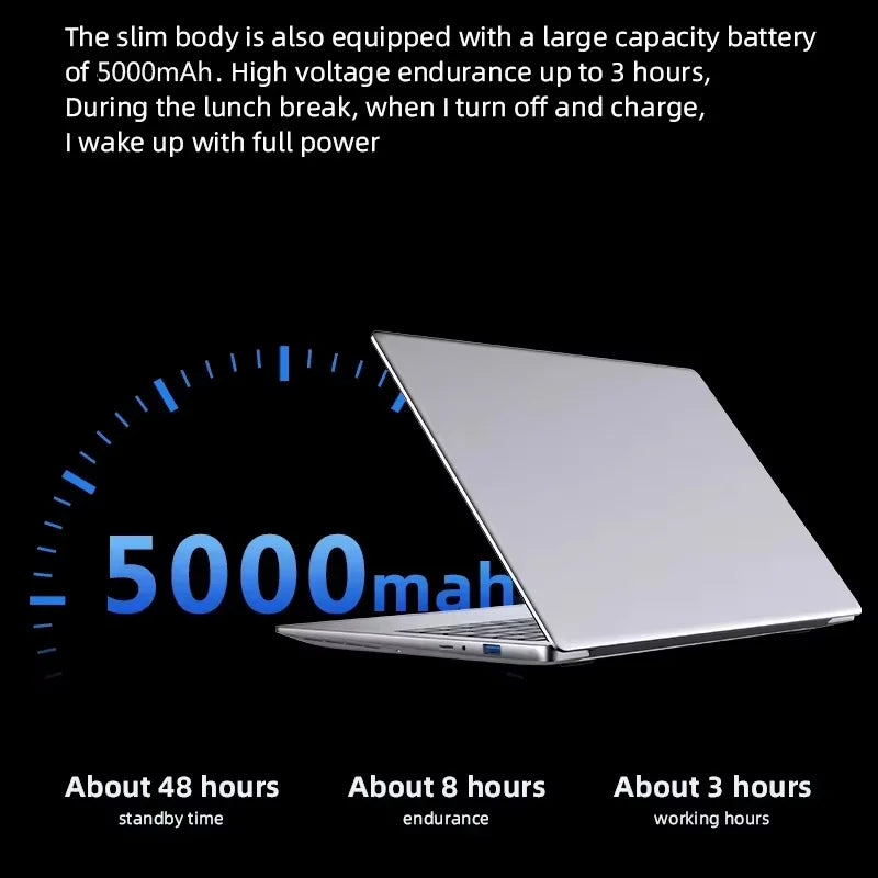 14.1" Windows 11 Gaming Laptop — Portable Performance for Gaming & Work