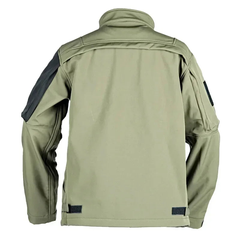 Men's Tactical Soft Shell Jacket & Cargo Pants Set – Waterproof Fleece-Lined Winter 2-Piece