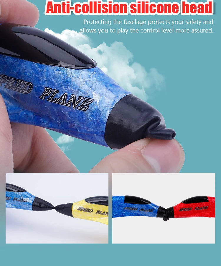 Parkten P320 2.4G RC Fixed Wing Glider Airplane – Hand Throw Foam Fighter Plane for Boys