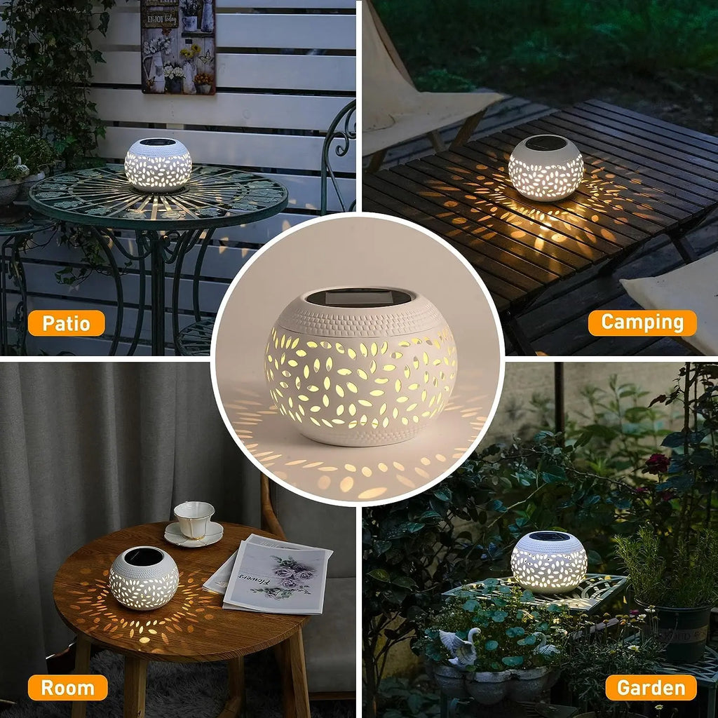 Solar Table Lamp – Warm LED Patio Lantern