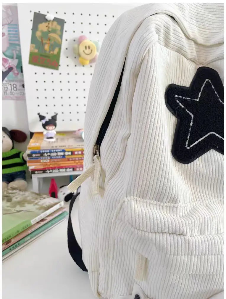 Corduroy Backpack – Girls School & Everyday Book Bag