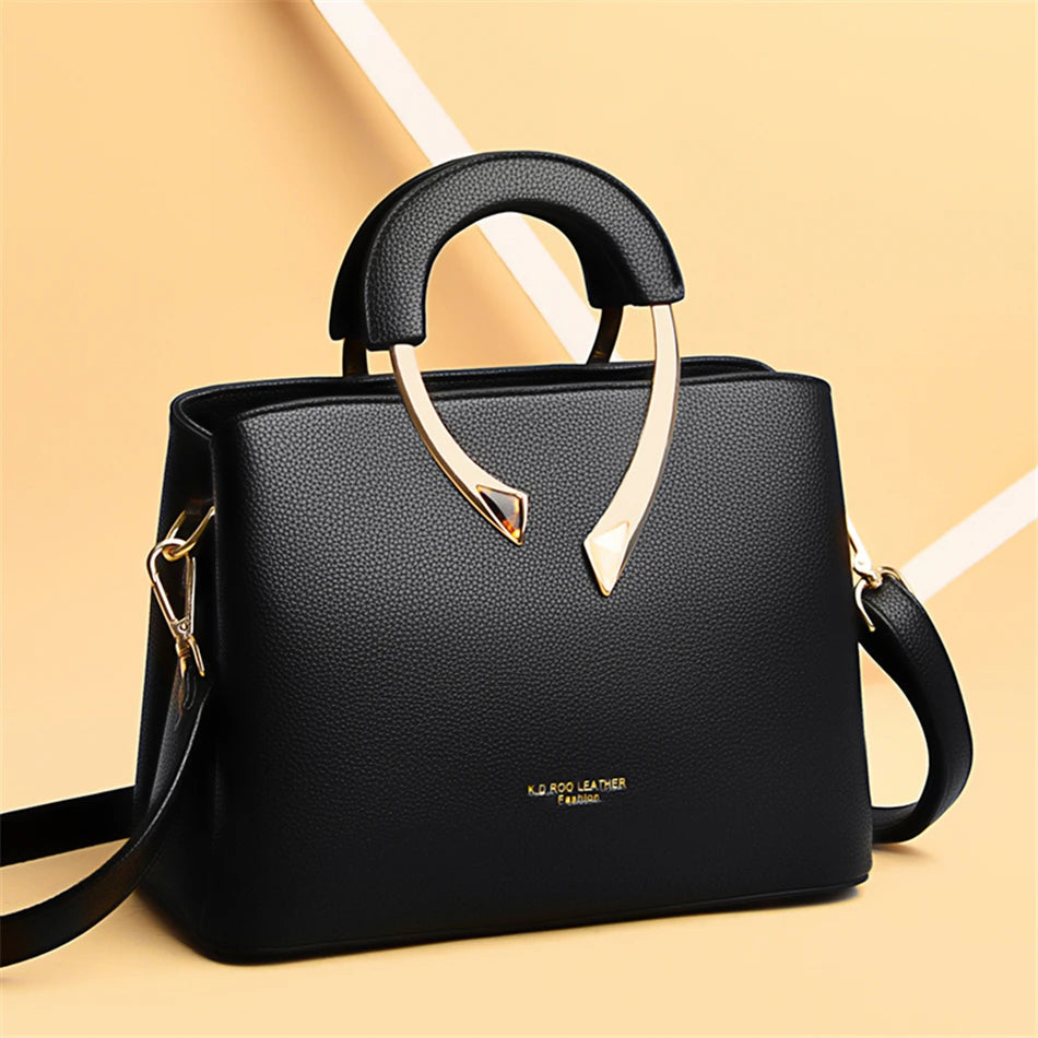 VANDERWAH Luxury Microfiber Leather Casual Tote Bag – Designer Shoulder Crossbody Handbag for Women