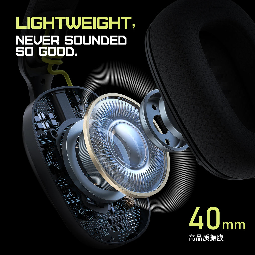 ONIKUMA GT806 Wireless Gaming Headset — 2.4GHz & Bluetooth 5.3, HiFi Sound, RGB, Noise-Canceling Mic for PC & Laptop