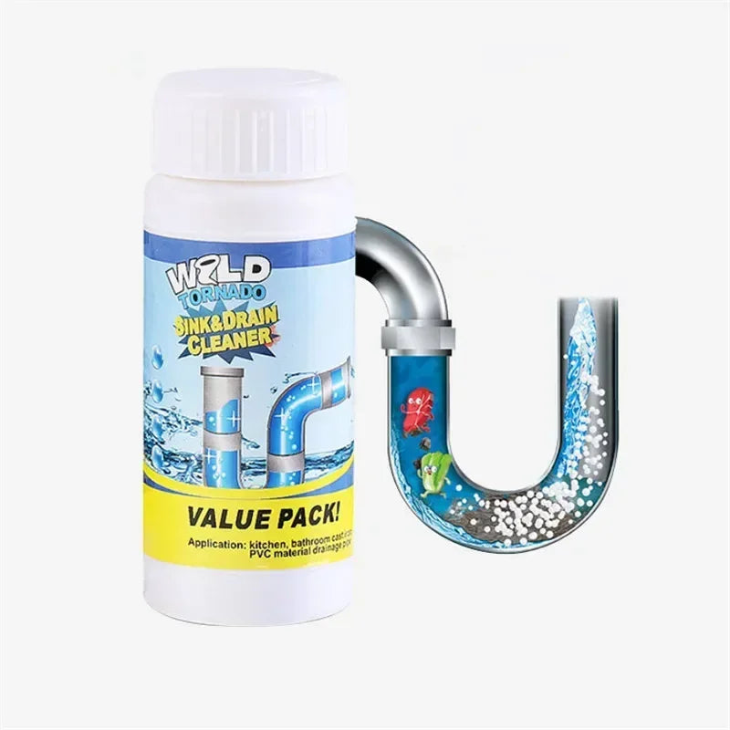 Clear Any Clog Fast — Powerful Sink & Drain Cleaner Powder | 100g, Dissolves Grease, Hair & Soap Scum, Septic Safe, Lemon Scent
