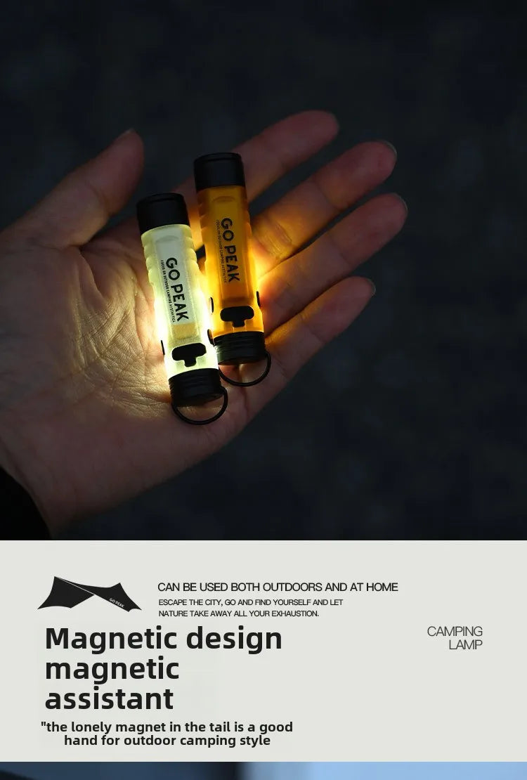 GOPEAK Pocket Mini Flashlight – Hat Clip, USB Rechargeable, Magnetic, Glow-in-Dark EDC Light
