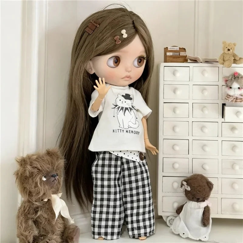 Blythe Doll Outfit Clothing Set – Princess Lace Maid Skirt & Vintage Dress Accessories for OB24 OB22 1/6