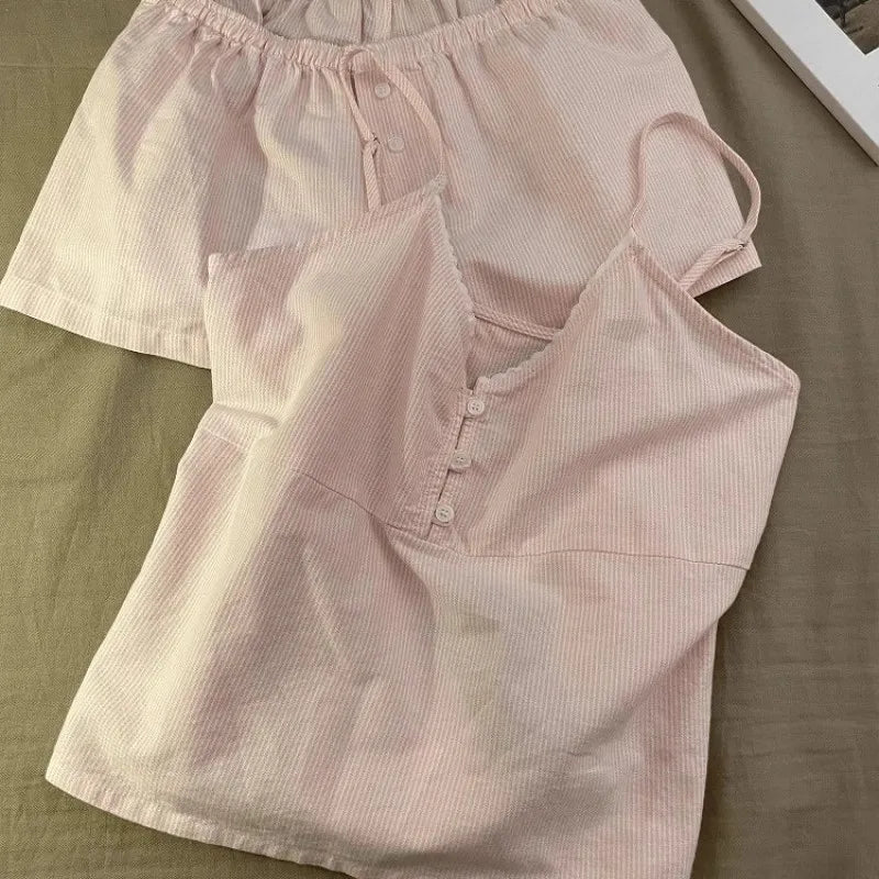 Women's 100% Cotton Short Sleeve & Shorts Pajama Set | Cute Summer Sleepwear