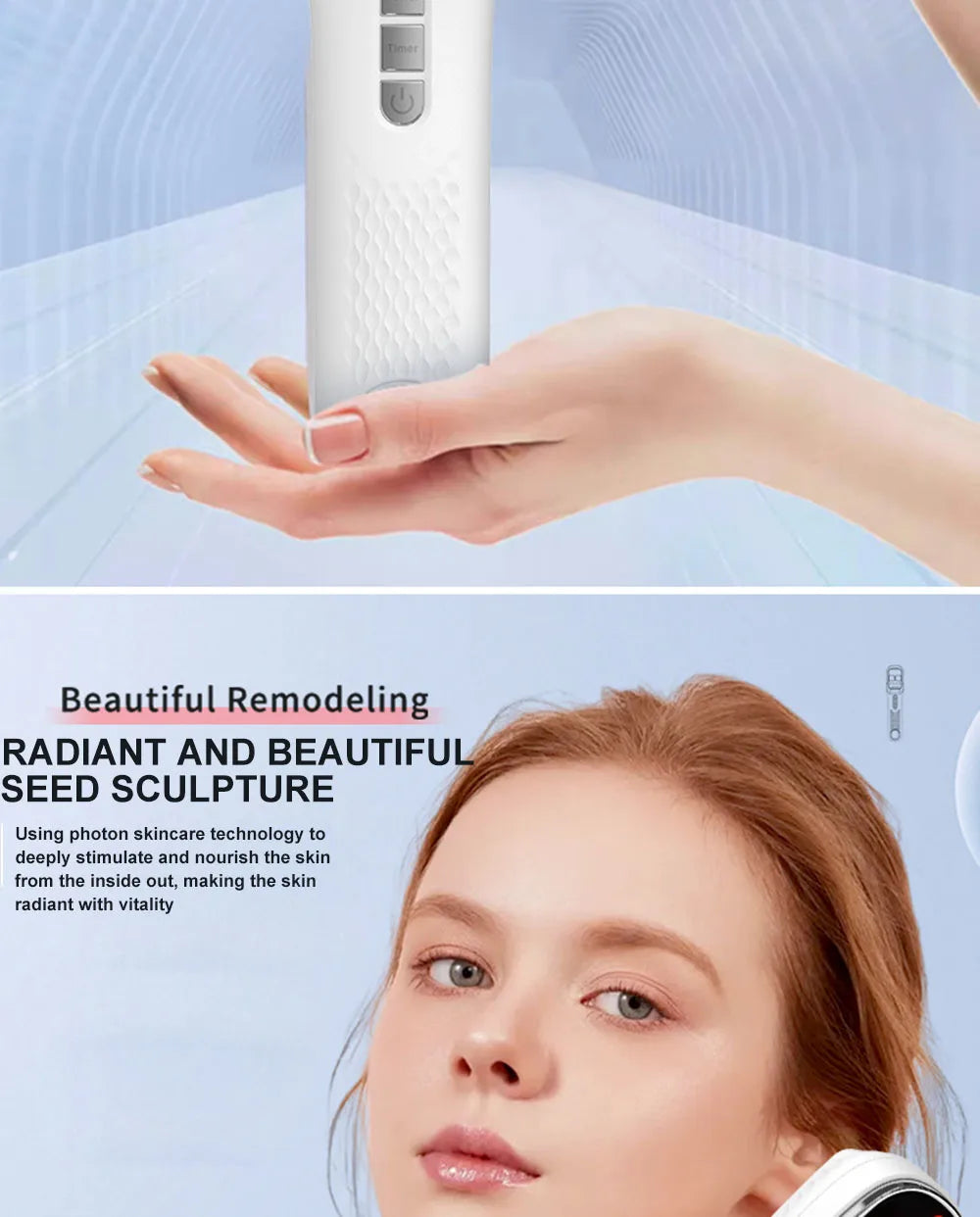 Handheld Red Light & Infrared Therapy Device – 650nm + 808nm Face & Body Skin Rejuvenation