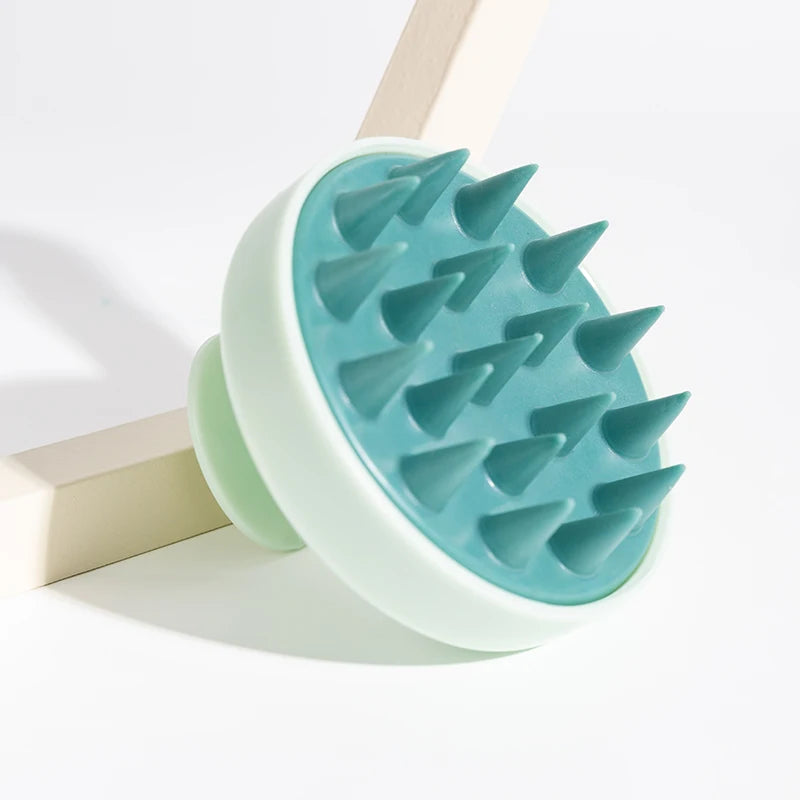 Silicone Shampoo Scalp Massager – Magic Handle Spa Massage Brush for Hair & Body