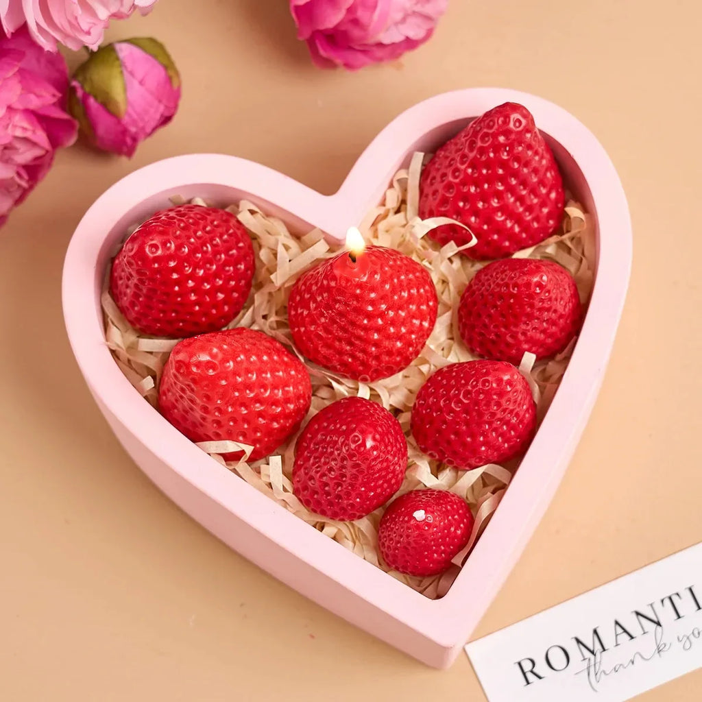 3D Strawberry Silicone Mold — DIY Scented Candles, Aromatherapy & Gift Decor