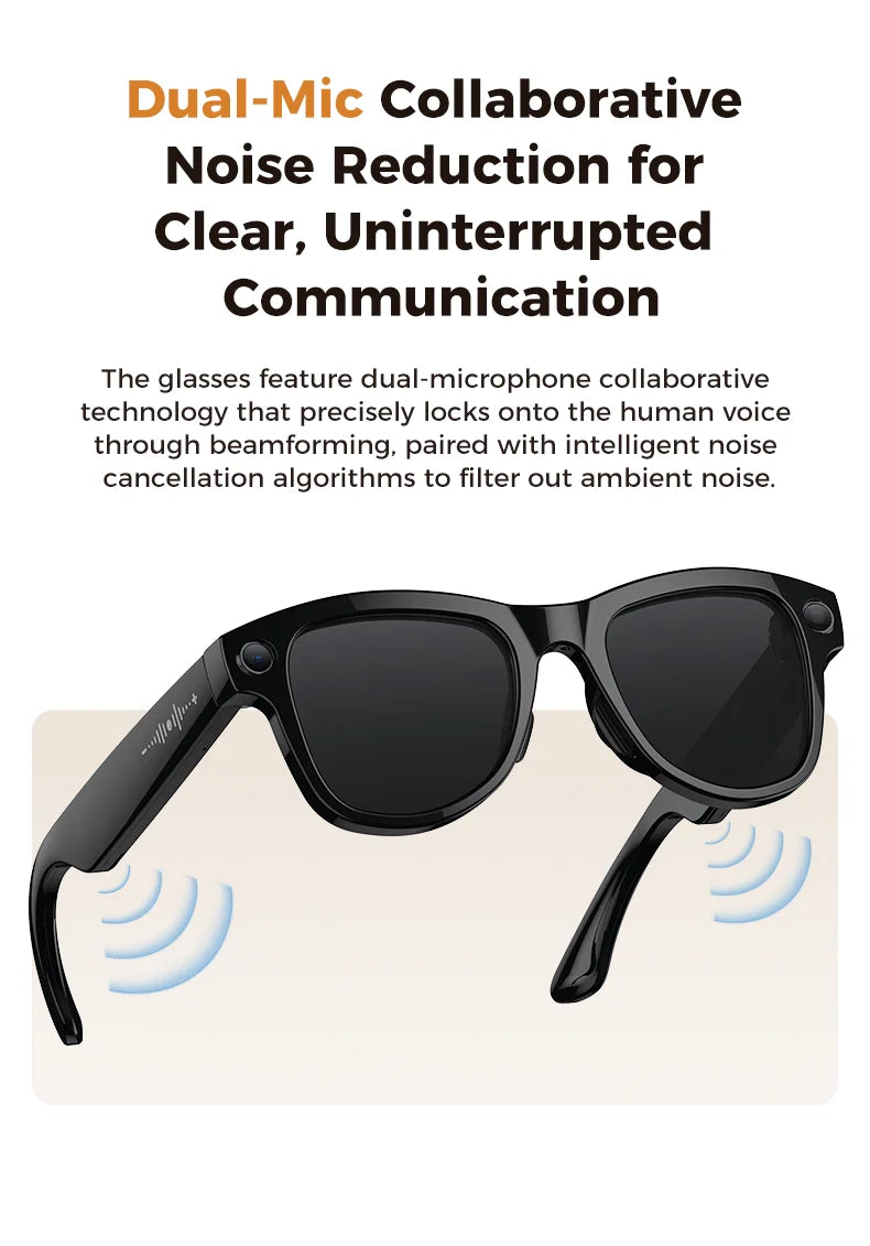 2026 AI Smart Glasses – 4K Camera, 120+ Language Translation, 3600mAh Power Bank, Bluetooth 5.3