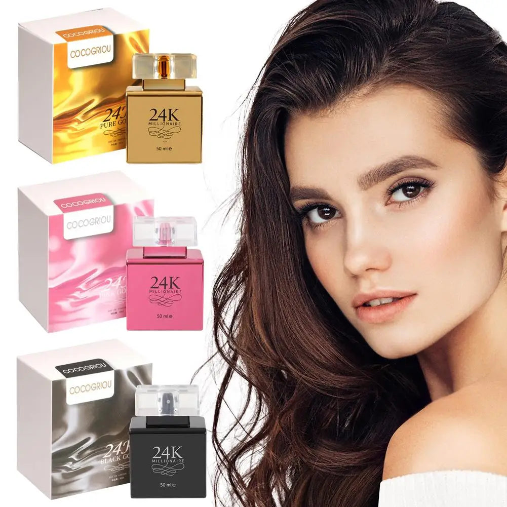 24K Gold Luxury Women's EDP 50ml – Floral Fruity Long-Lasting Fragrance