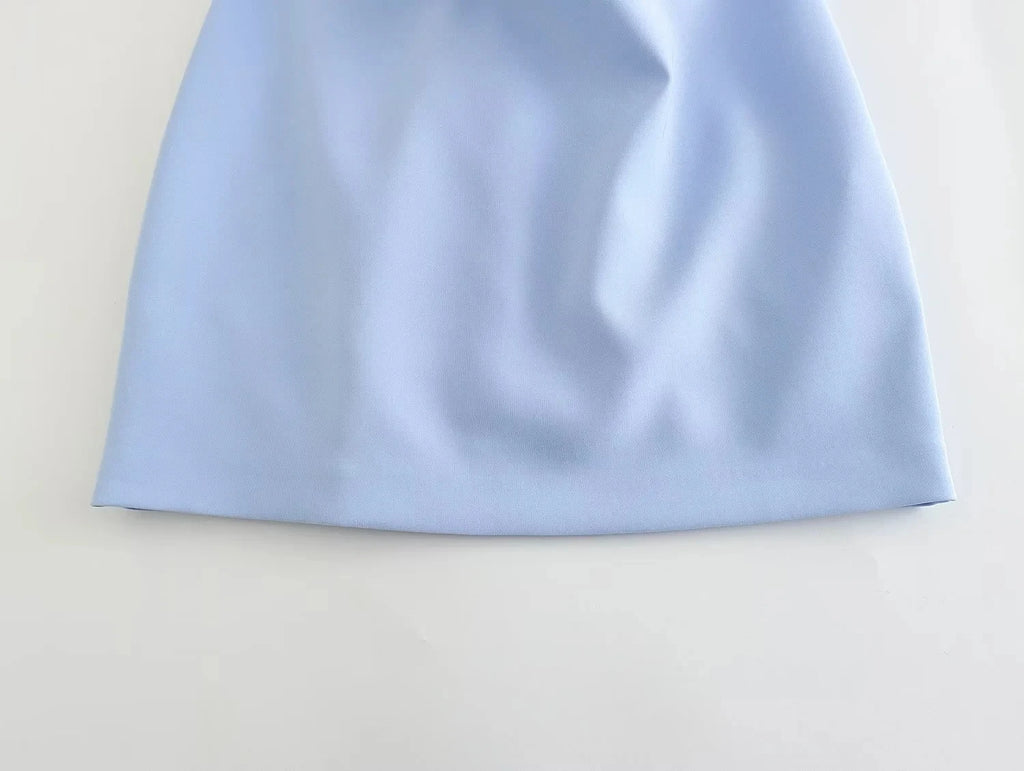 Off-Shoulder Corset Mini Dress — Ruched Backless Bodycon Party Dress