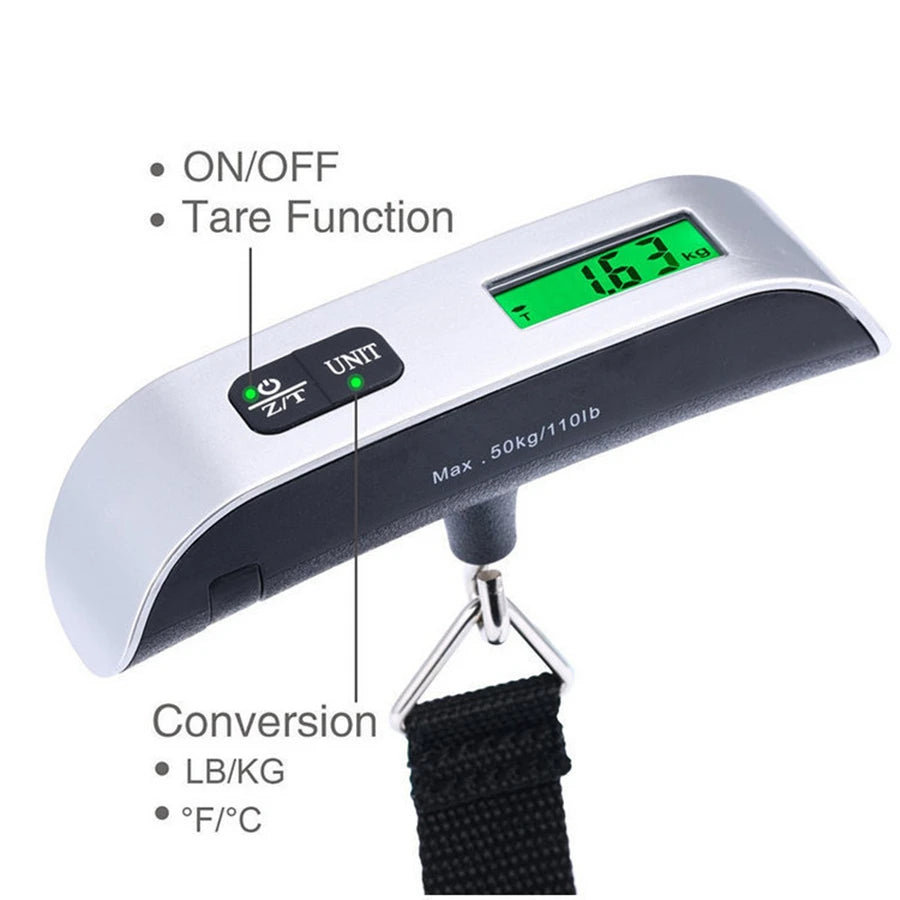Portable Digital Luggage Scale – LCD Travel Weight Checker
