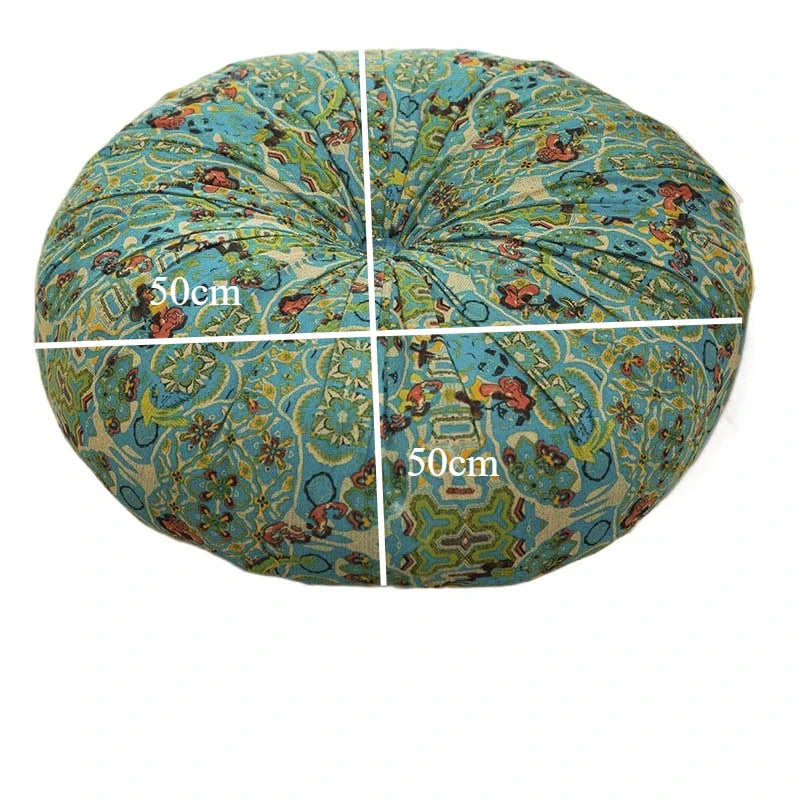 Bohemian Floor Cushion – Thickened Cotton Linen Moroccan Tatami Mat & Window Seat Pillow