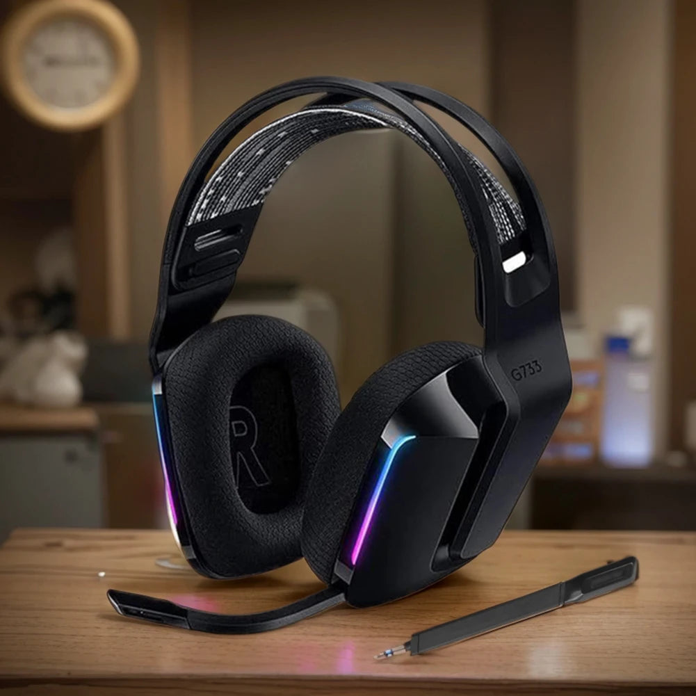 3.5mm Replacement Microphone for Logitech G733 Gaming Headset — Noise Canceling, Detachable Mic