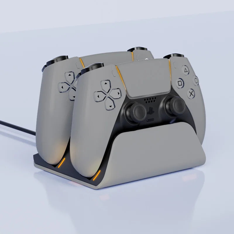 PS5 Dual Controller Fast Charging Dock – Wireless Gamepad Charger Station