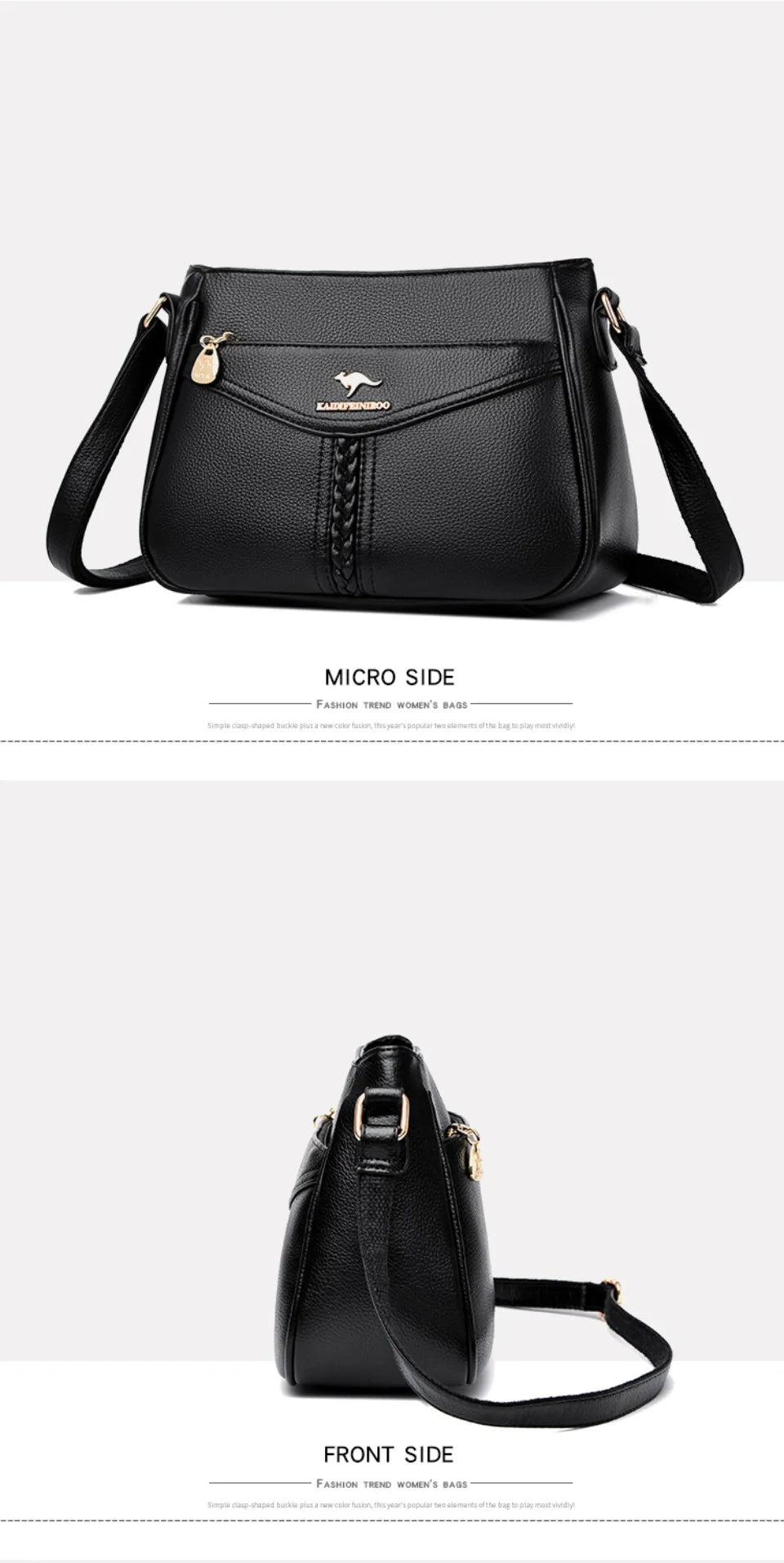 VANDERWAH Luxury PU Flap Shoulder Bag – Letter & Sequin Designer Crossbody Handbag for Women