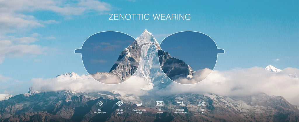 ZENOTTIC Steampunk Round Polarized Sunglasses | Mirror Vintage Shades UV400 for Men & Women