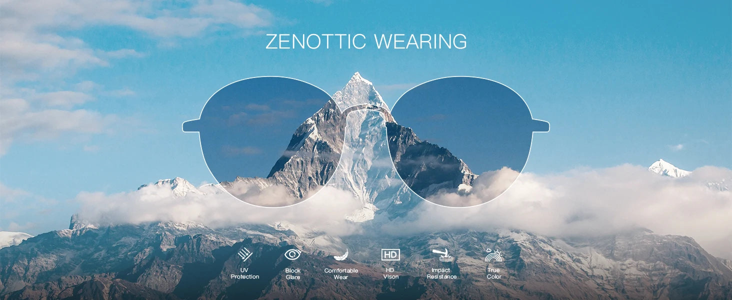 ZENOTTIC Steampunk Round Polarized Sunglasses | Mirror Vintage Shades UV400 for Men & Women
