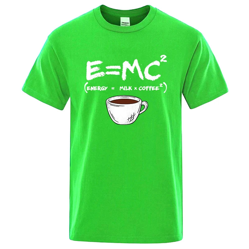Men's Funny Energy Print Cotton T-Shirt — Humorous Graphic Tee