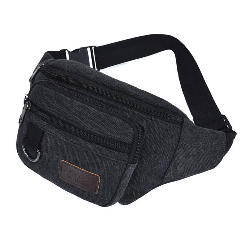 Canvas Waist Bag – Unisex Belt Bag, Bum Bag & Phone Pouch for Travel & Daily Use